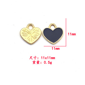 Heart-Shaped Zinc Alloy Charms 11x11mm For DIY Jewelry <b>Bracelets</b> Necklaces Keychains Phone Charms Unisex Fashion Pendant - Product Image 3