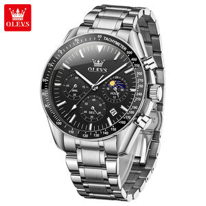OLEVS 3618 Montre chronographe à quartz à la mode pour hommes <span class=keywords><strong>Moonswatch</strong></span> Calendrier Montre-bracelet en acier inoxydable Étanche Montres de luxe pour hommes - Product Image 4