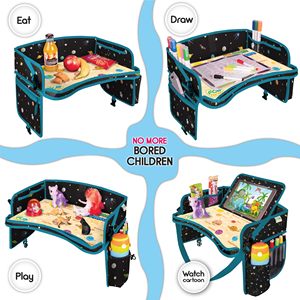 Free sample Car Children Safety Seat <b>Tray</b> Car Baby Travel Essential Coaxing Child Artifacts Self-Driving Table Board <b>Storage</b> Bag - Product Image 5