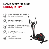 Appareil de cardio-training elliptique pour usage domestique avec écran LCD bleu lumineux de 5,4 pouces, certifié CE pour les sports en intérieur