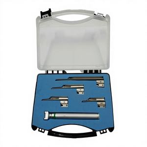 Laringoscopio de Fibra Óptica de Alta Calidad Miller, Juego de 4 Hojas, Equipo de Diagnóstico Veterinario, Certificado CE, Acero Inoxidable, Eléctrico - Product Image 1