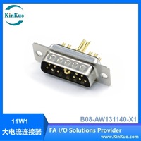 Conector Macho Tipo Soldadura 11W1 D-SUB, Conector de Alimentación de Alta Corriente 11W1 para Instrumentación y Automatización Industrial