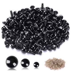 Yeux de sécurité en plastique noir pour jouets, artisanat de poupées, ours en peluche, fabrication de jouets en peluche, accessoires pour animaux amigurumi - Product Image 1