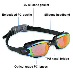 Gafas de Natación para Adultos, Lentes Transparentes, Antivaho, Sin Fugas, para Deportes Acuáticos - Product Image 2