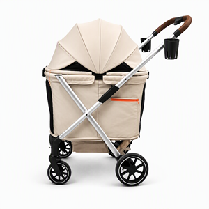 Poussette pour animaux <span class=keywords><strong>de</strong></span> compagnie USMILEPET 2 en 1, porte-animaux détachable, pliable, roues amortissantes, capote réglable, poussette pour chien <span class=keywords><strong>de</strong></span> taille moyenne 30 kg - Product Image 1