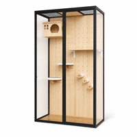 Meilleures ventes : Maison pour chat en bois et verre, moderne, écologique, personnalisée, de luxe, avec plateformes pour chats d'intérieur