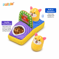 Jouet en peluche souple et grinçant pour chien, nouveau design sur le thème des jeux, motif taupin mignon, fabriqué par Famipet