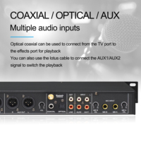 Système audio métallique avec fonction de tonalité clé, égaliseur graphique 7 bandes et éclairage, équipement audio