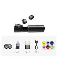 Microphone Lavalier Condensateur Sans Fil Portable Léger Godox C01 1rx+1tx/2tx Type C Omnidirectionnel Anti-bruit pour Smartphones