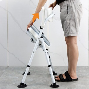 Aluminum Shower <b>Chair</b> 47X56X(67-80)CM Adjustable Height With Armrests For Elderly And Disabled - Product Image 2