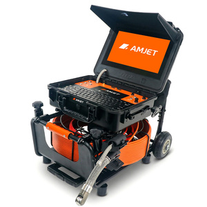 Caméra d'inspection industrielle pour drains et égouts AMJET R22MAX à double tête 360°. Système d'inspection de canalisations par caméra rotative pour plombiers - Product Image 3