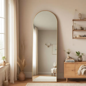 Bathroom Wall-Mounted Full-Length <strong>Arch</strong> <strong>Mirror</strong> with Stand <strong>Tall</strong> Framed Espejo Miroir for Bedroom Makeup Hanging Makeup <strong>Mirror</strong> - Product Image 5