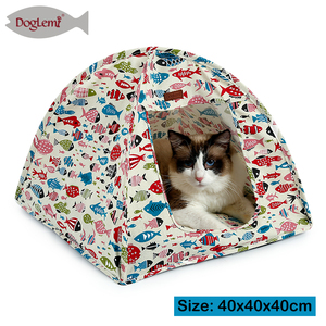 Plegable gato tienda de lona de tela para mascotas tienda de mascotas <span class=keywords><strong>casa</strong></span> <span class=keywords><strong>cueva</strong></span> - Product Image 2