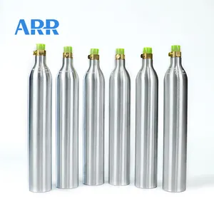 Silinder gas Co2 60L, 425 Gram karbon dioksida kompatibel 0.6l dengan peralatan sodastram
