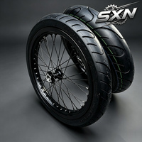Kit de roues Supermoto électriques Sur-Ron Ultra Bee 17 pouces en aluminium CNC argenté, pneus CST avant et arrière, assemblage complet pour moto tout-terrain