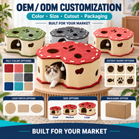 Maison pour chat en feutre en forme de pomme personnalisée, niche pour chat d'intérieur, lit pour animaux de compagnie, OEM ODM, vente en gros d'articles pour animaux de compagnie
