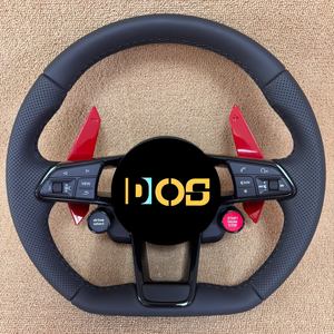 Volant DOS pour <span class=keywords><strong>Audi</strong></span> A3 A4 B7 A6 C7 <span class=keywords><strong>R8</strong></span> RS3 A7 RS5 RS6 A8 Q5 Q8, accessoires intérieurs <span class=keywords><strong>de</strong></span> <span class=keywords><strong>voiture</strong></span>, cuir à fond plat personnalisé - Product Image 4