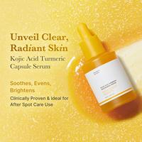 Sérum éclaircissant hydratant lissant à l'acide kojique, au curcuma et à la niacinamide, formule coréenne OEM