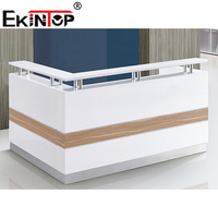 Table de réception de conception moderne de haute qualité Ekintop, bureau de réception incurvé