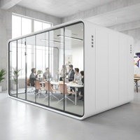 Cabine insonorisée amovible pour réunion d'affaires de 10 personnes, cabine silencieuse, cabine insonorisée pour bureau, pods de réunion