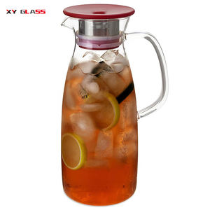 Tapa de filtro colador de estilo español moderno jarra de vidrio térmico hecha a mano de té de agua fría - Product Image 4