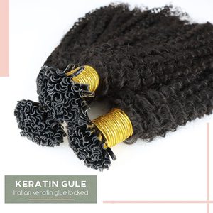 Extensions de cheveux naturels <span class=keywords><strong>u</strong></span>-tip bouclées — ali queen, Extensions capillaires non traités, vente en gros, usine - Product Image 5