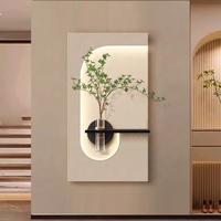 Lampe murale LED Peinture |   Décoration de porche en grès 3D faite à la main |   Art mural de verdure hydroponique DIY pour salon