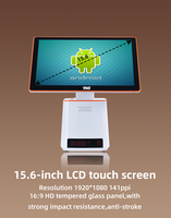 Système de pointage intelligent 15.6 pouces 2 Go 4 Go 32 Go 64 Go Argent Noir Blanc Facultatif Caisse enregistreuse Touch Pos Machine