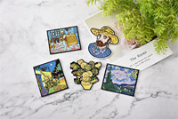 Ensemble de produits artisanaux en métal de la série Van Gogh personnalisée, épingles en émail dur et souple, porte-clés, ouvre-bouteille, porte-clés, aimants de réfrigérateur, badges d'épinglette