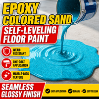 Revêtement de sol autolissant Taiyan Color Sand Epoxy à haute dureté, effet granit, résistant à l'usure, baril de 20 kg, conforme RoHS