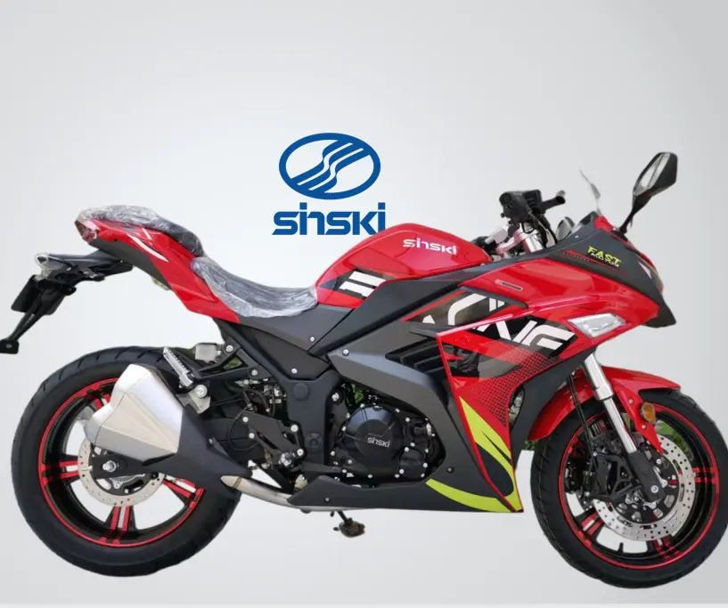 Ünlü marka Sinski serin stil 150cc 200cc 400cc rahat yüksek hızlı spor motosiklet elektrikli bisiklet Motor yetişkin için