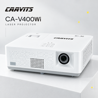 Projecteur laser DLP CAAVITS OEM 4000 ANSI Lumens WXGA Android 11 WiFi pour salles de réunion d'entreprise
