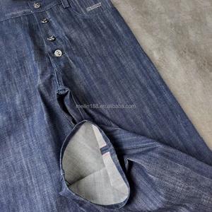 Jeans en denim japonais brut sur mesure en gros pour homme |   Jeans pour hommes de haute qualité, 14 oz, poids lourd, à boutons, en denim selvedge - Product Image 4