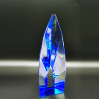 Récompenses de cadeau de souvenir de cristal clair rond trophée de prix de verre de cristal blanc clair