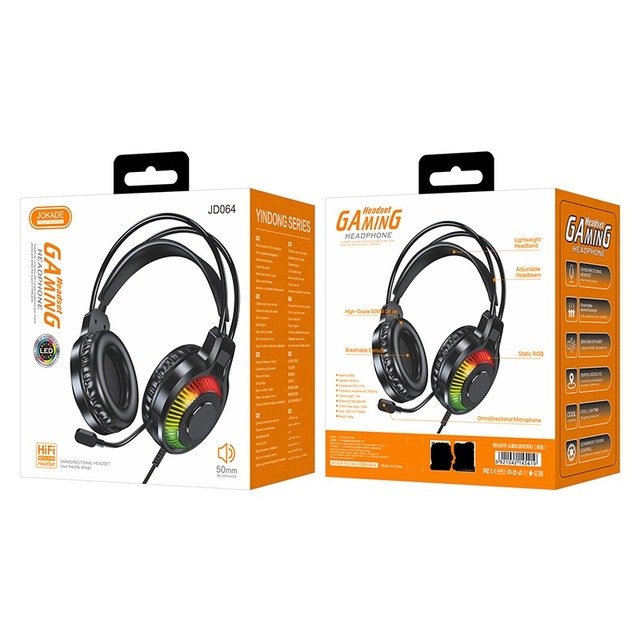 JOKADE Gaming Stereo Sound Surround Game RGB Light Microphonr Headphone Headset for Pc Computer PS4 Xbox Headset