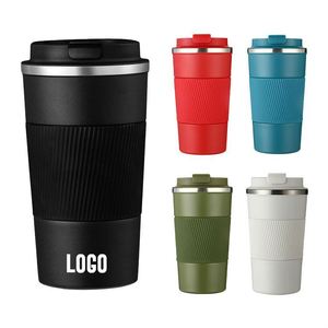 Taza de Café de Acero Inoxidable de 380 ml y 510 ml, de Doble Pared, para Viajes y Oficina, con Tapa, Promocional - Product Image 6