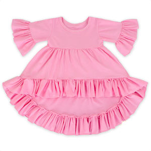Vestido de niña único con diseño Persnickety, hecho a mano, de ganchillo elástico, con parte superior asimétrica - Product Image 5