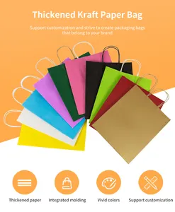 Kunden spezifische Luxus-Einkaufstasche Einzelhandel Hart kraft Papiertüte mit Griffen Schwarz Geschenk Papiertüte