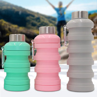 Bouteille d'Eau Pliable en Silicone de Voyage de Camping, Réutilisable, Sans BPA, Écologique, Vente en Gros Usine