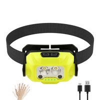 Brightenlux potente tipo C lámpara de cabeza antorcha Led COB Sensor de inducción faro 18650 recargable impermeable para senderismo Camping
