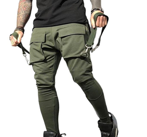 Pantalon <span class=keywords><strong>Hip</strong></span> Hop à la mode pour hommes, personnalisé de haute qualité, collection automne/printemps, grandes poches, pantalon cargo de sport - Product Image 6