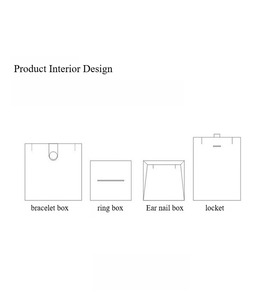 Factory Price Custom LOGO Luxury Jewellery Packaging Box Earring Luxury Microfiber Jewelry Box - Product Image 6