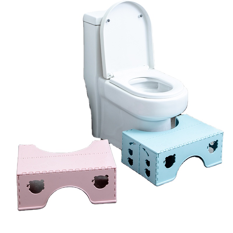 Пластиковый складной стул для ванной и туалета, портативный детский нескользящий высокий стул