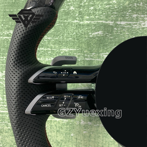 Haut luxe pour <span class=keywords><strong>Mercedes</strong></span> Benz AMG W223 W204 W205 W212 W214 W215 CLA CLE <span class=keywords><strong>volant</strong></span> en carbone forgé en cuir - Product Image 2