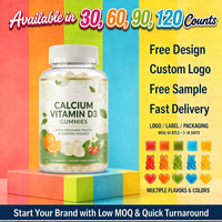 Private Label OEM Kinder Calcium & Vitamine D3 Gummies Fruit & Groente Voedingssupplement voor Botgezondheid & Immuniteit