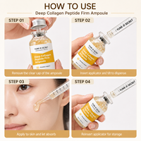 Ampoule Intensive au Collagène et Peptides d'Or pour un Lifting Profond, Restauration de l'Éclat de la Peau, Lissage des Rides Fines, Soin Visage 40ml avec Logo Personnalisé