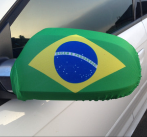 Funda para Espejo Retrovisor de Coche con Bandera de Brasil, Producto para Fanáticos del Fútbol, Venta Caliente, Envío Rápido - Product Image 1