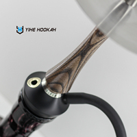 Ensemble de narguilé moderne de luxe de grande taille avec logo personnalisé d'usine narguilé chicha chicha bois en acier inoxydable avec laque techniques
