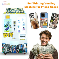 Machine automatique de distributeur automatique personnalisable de cas de téléphone d'usine avec le matériel en acier de technologie UV en gros