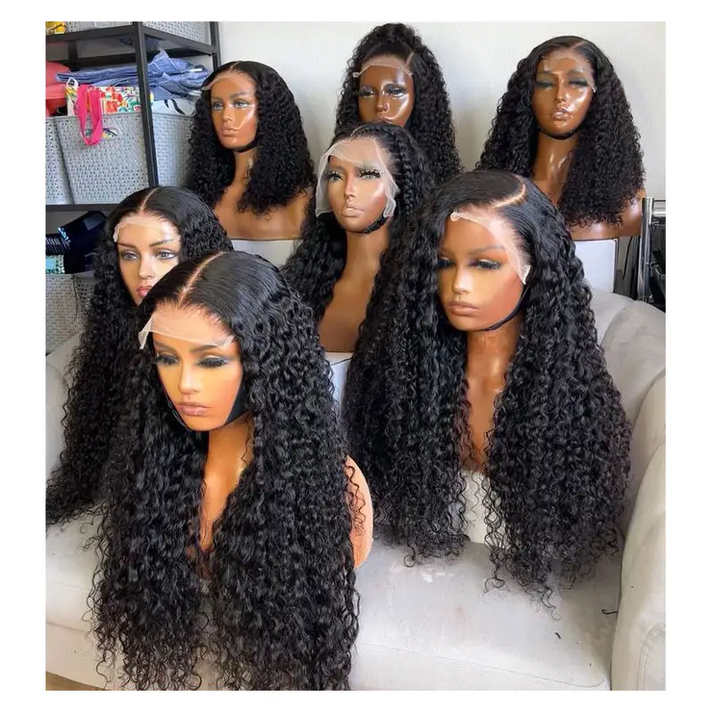 Curly Wigs Vendor Wholesale Cheap Brazilian Human Hair Transparent Lace Front Wig Hd Full Lace Human Hair Wig For Black Women